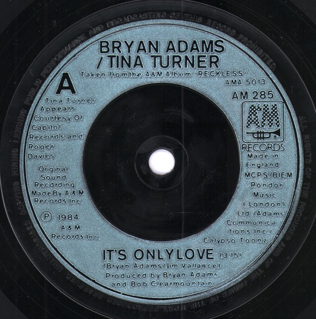 Bryan Adams And Tina Turner - It's Only Love - 7 Inch