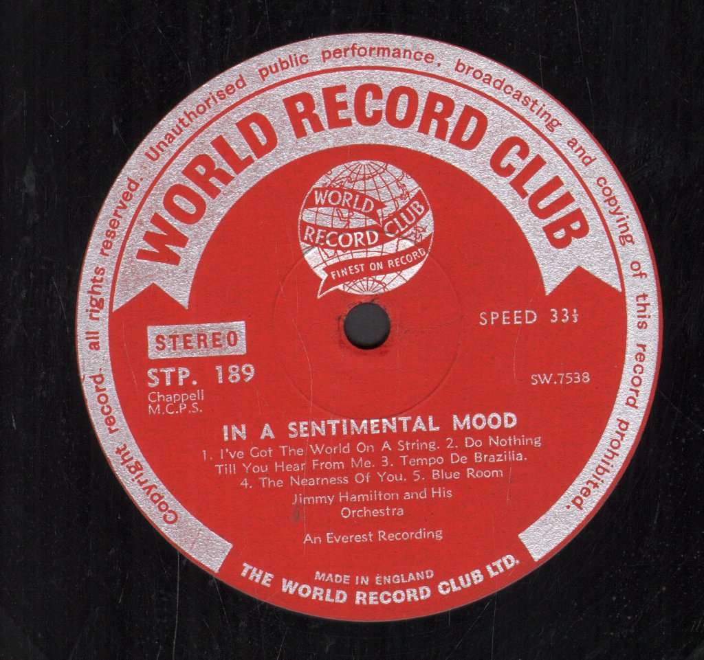 Jimmy Hamilton - In A Sentimental Mood - Lp