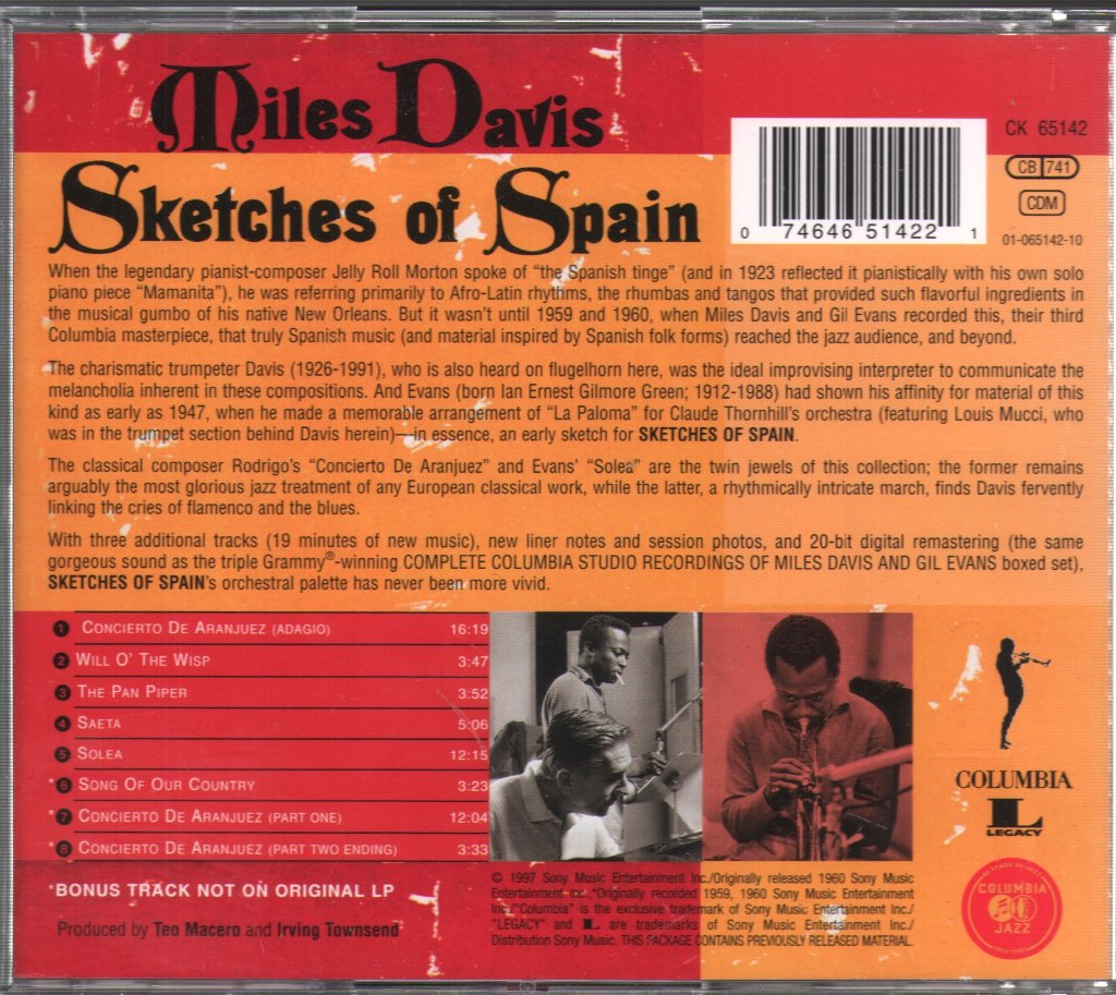 Miles Davis - Sketches Of Spain - Cd