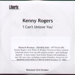 Kenny Rogers - I Can't Unlove You - Cdr