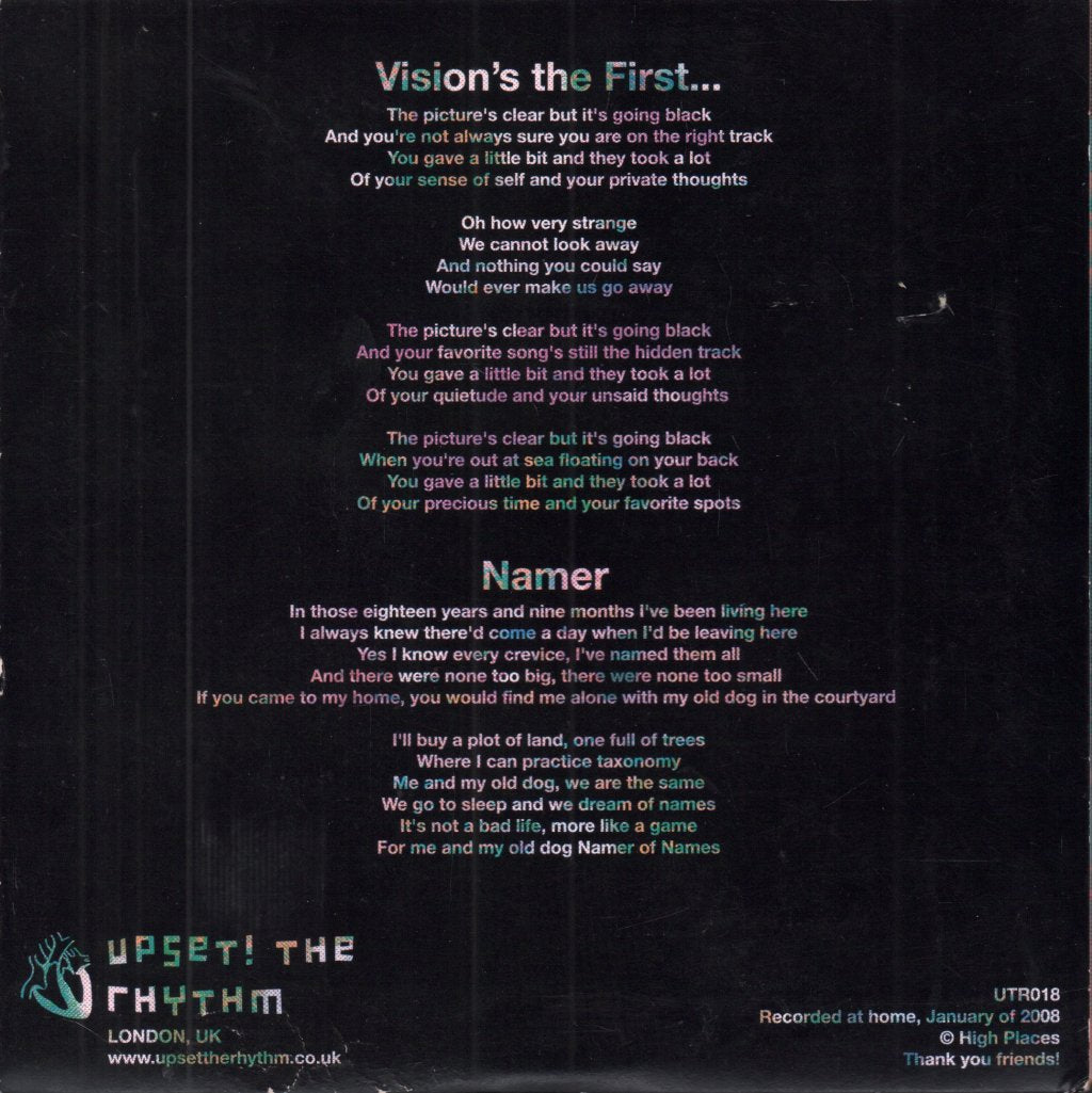 High Places - Vision's The First - 7 Inch