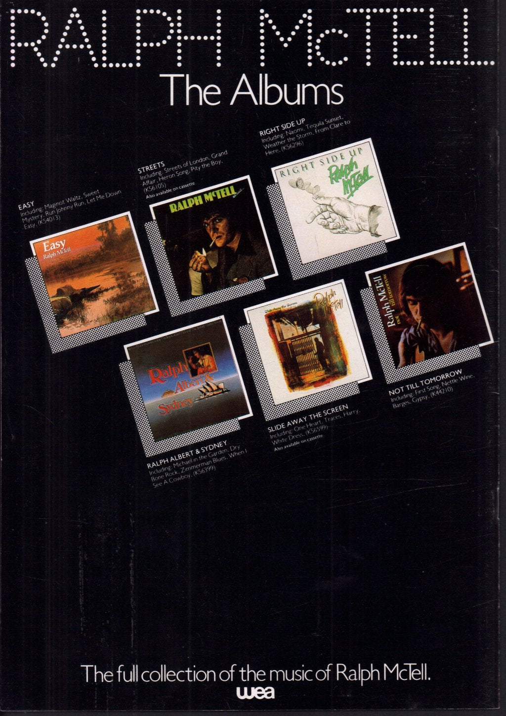 Ralph McTell - in concert 1980 - Tour Programme