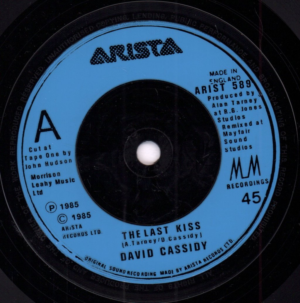 David Cassidy - Last Kiss - 7 Inch