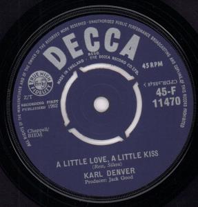 Karl Denver - A Little Love A Little Kiss - 7 Inch