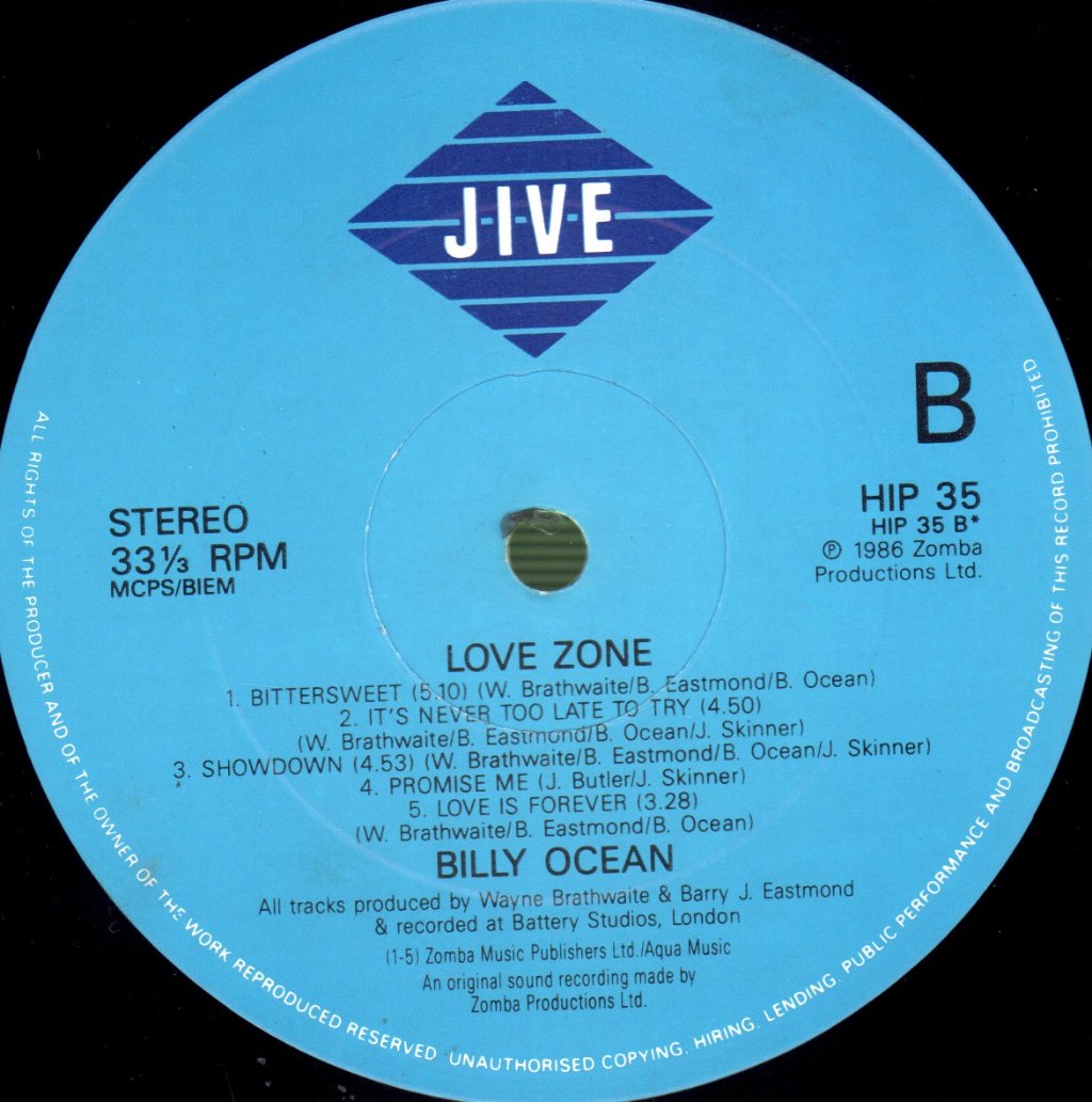 Billy Ocean - Love Zone - Lp