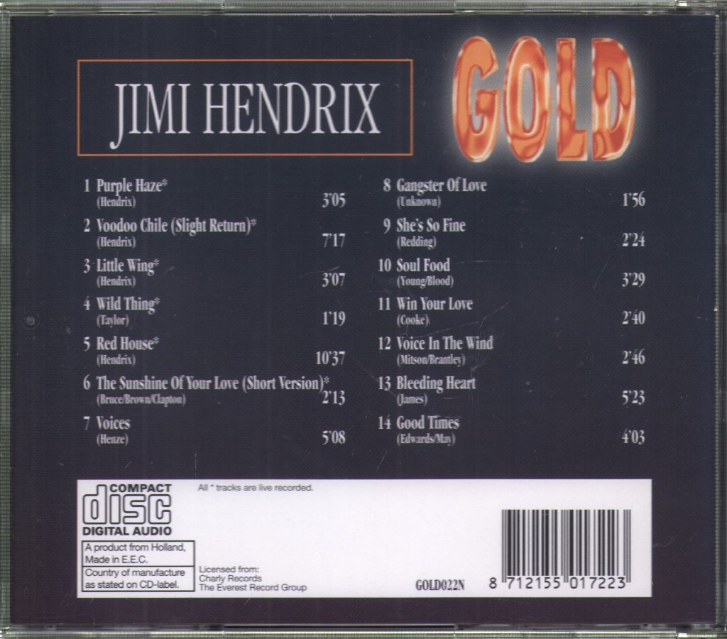 Jimi Hendrix - Gold - Cd