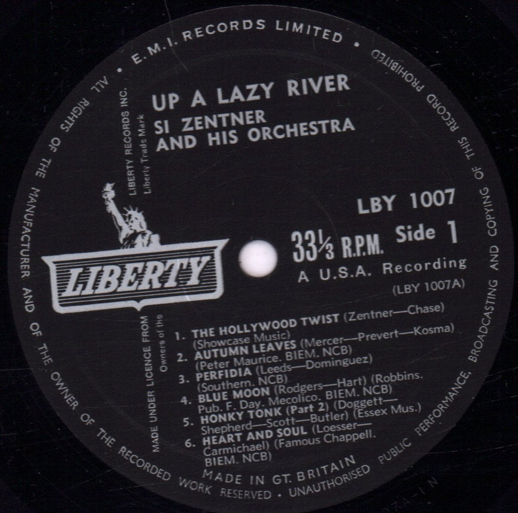 Si Zentner And His Orchestra - Up A Lazy River - Lp