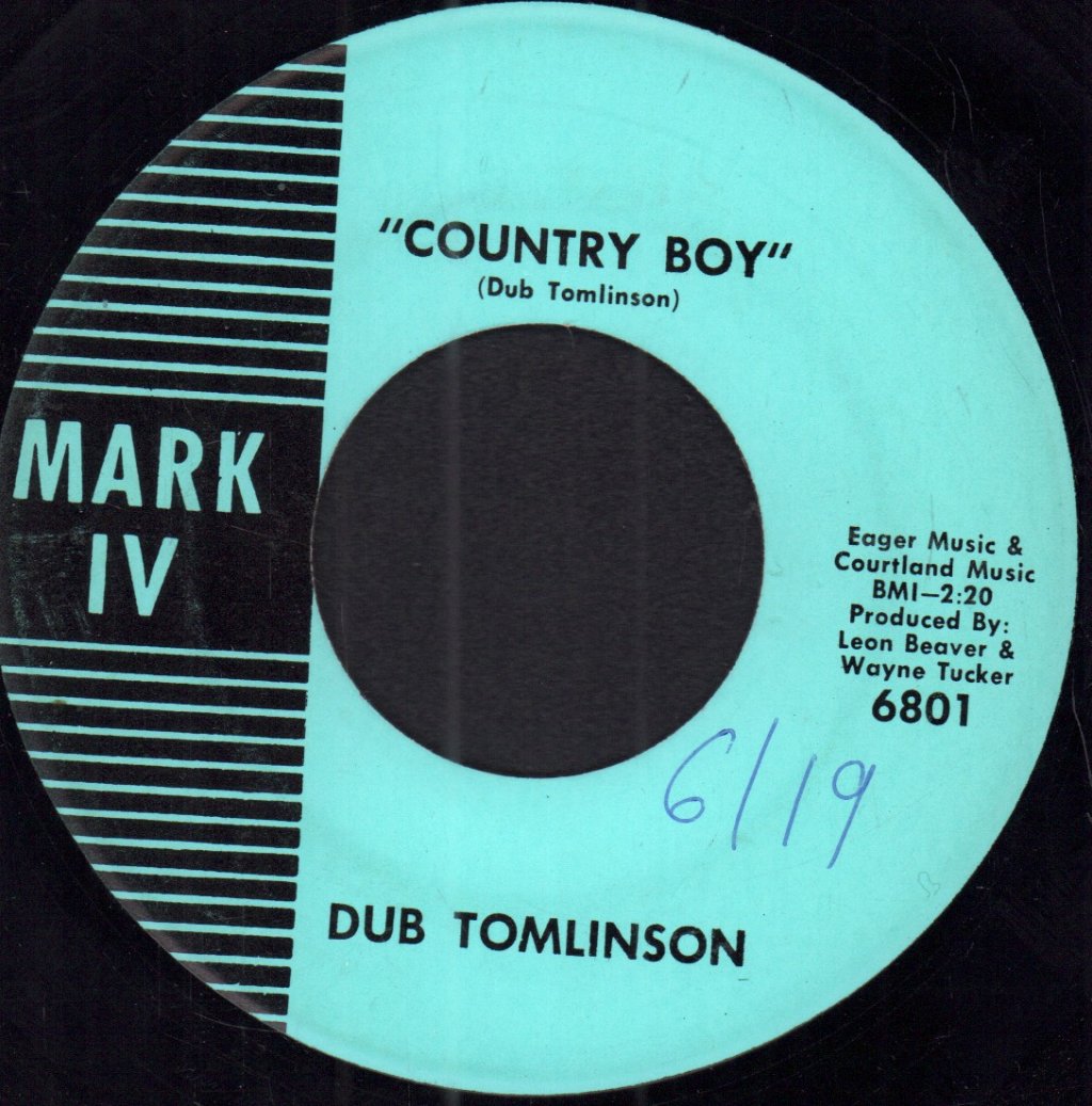 Dub Tomlinson - Molly Come Home - 7 Inch