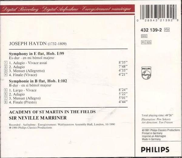 Academy Of St. Martin-in-the-Fields, Sir Neville Marriner - Haydn "London" Symphonies Nos. 99 & 102 - Cd