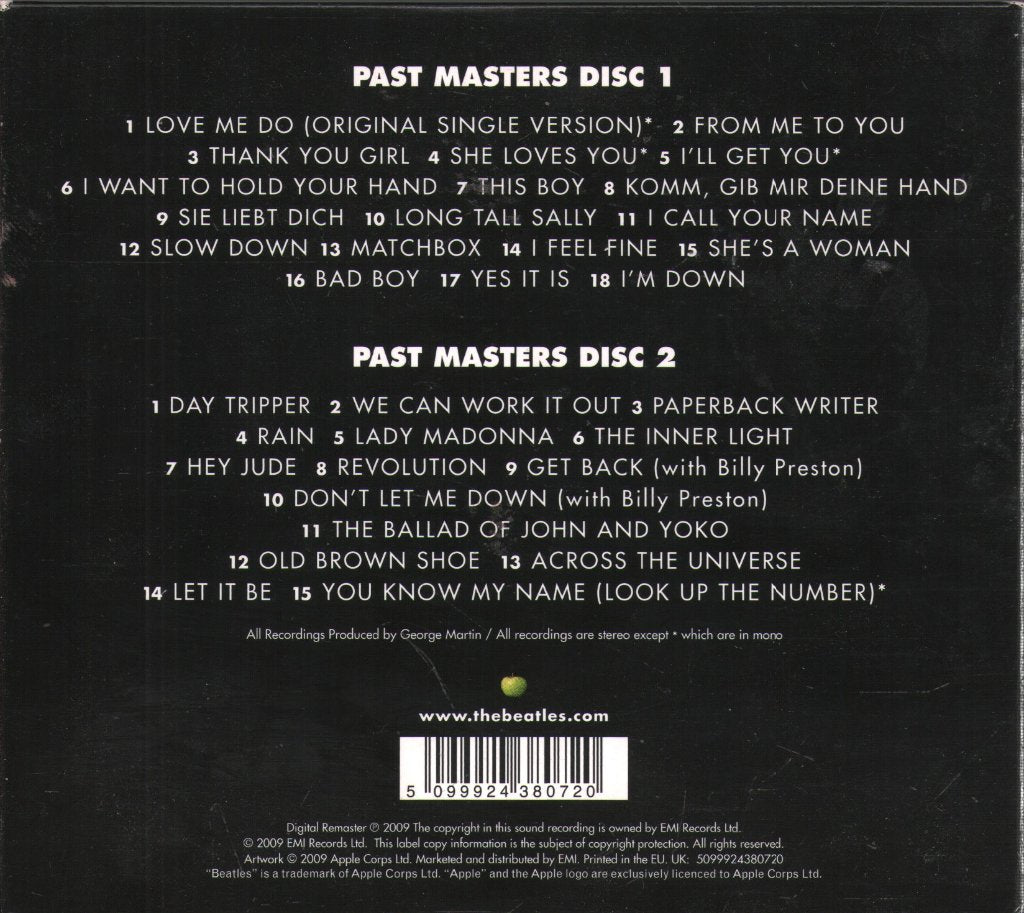 Beatles - Past Masters - Double Cd