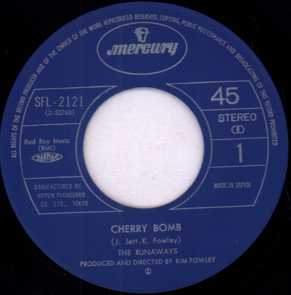 Runaways (Female Rock Group) - Cherry Bomb - 7 Inch