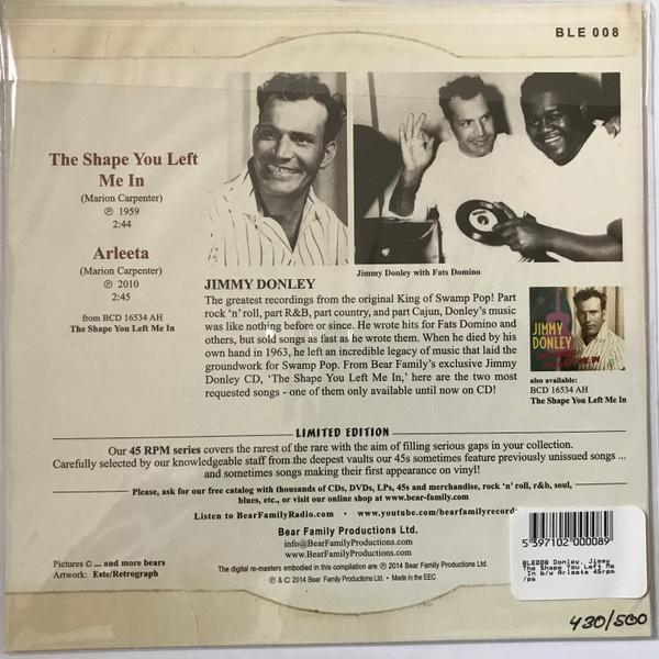 Jimmy Donley - Shape You Left Me In - 7 Inch