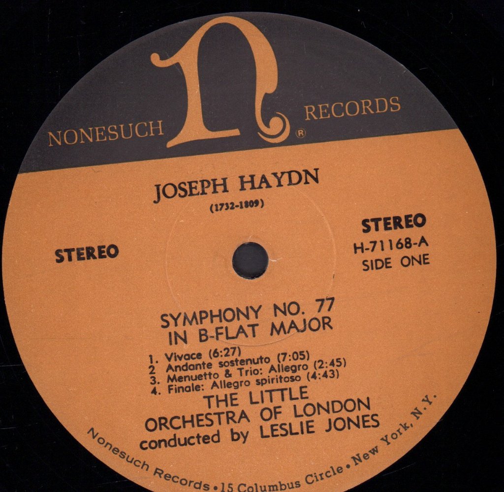 little orchestra of london - haydn Symphony No.77 In B Flat Major / Symphony No.61 In D Major - Lp