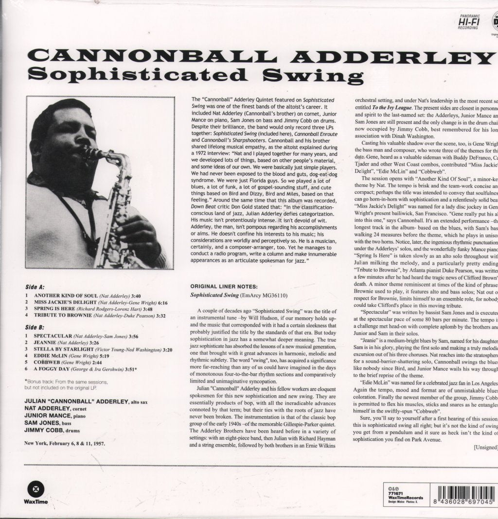 Cannonball Adderley - Sophisticated Swing - Lp