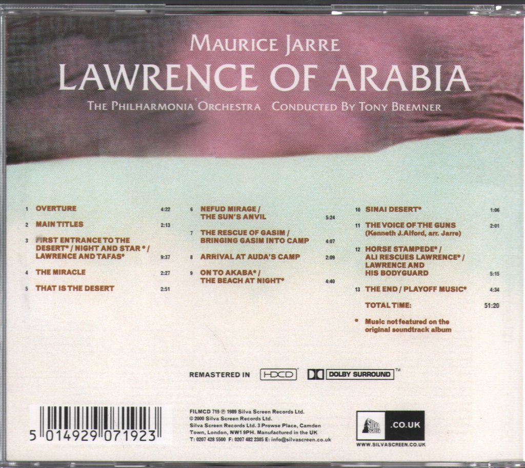 Maurice Jarre - Lawrence Of Arabia - Cd