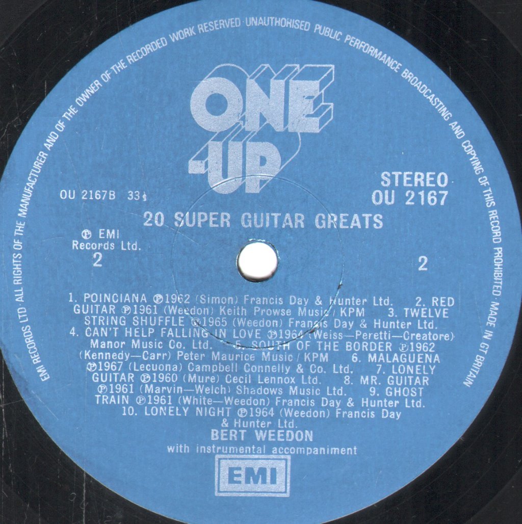 Bert Weedon - 20 Super Guitar Greats - Lp