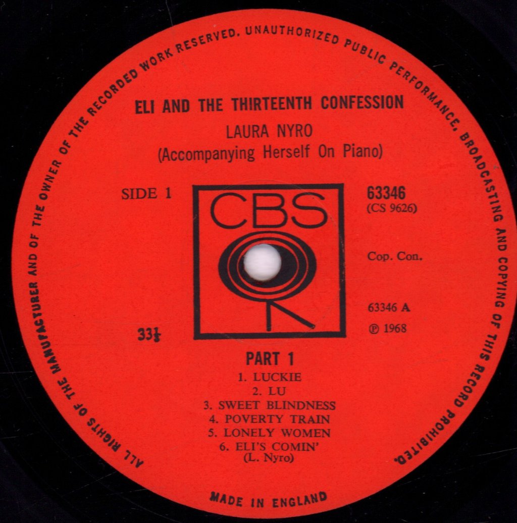 Laura Nyro - Eli And The Thirteenth Confession - Lp