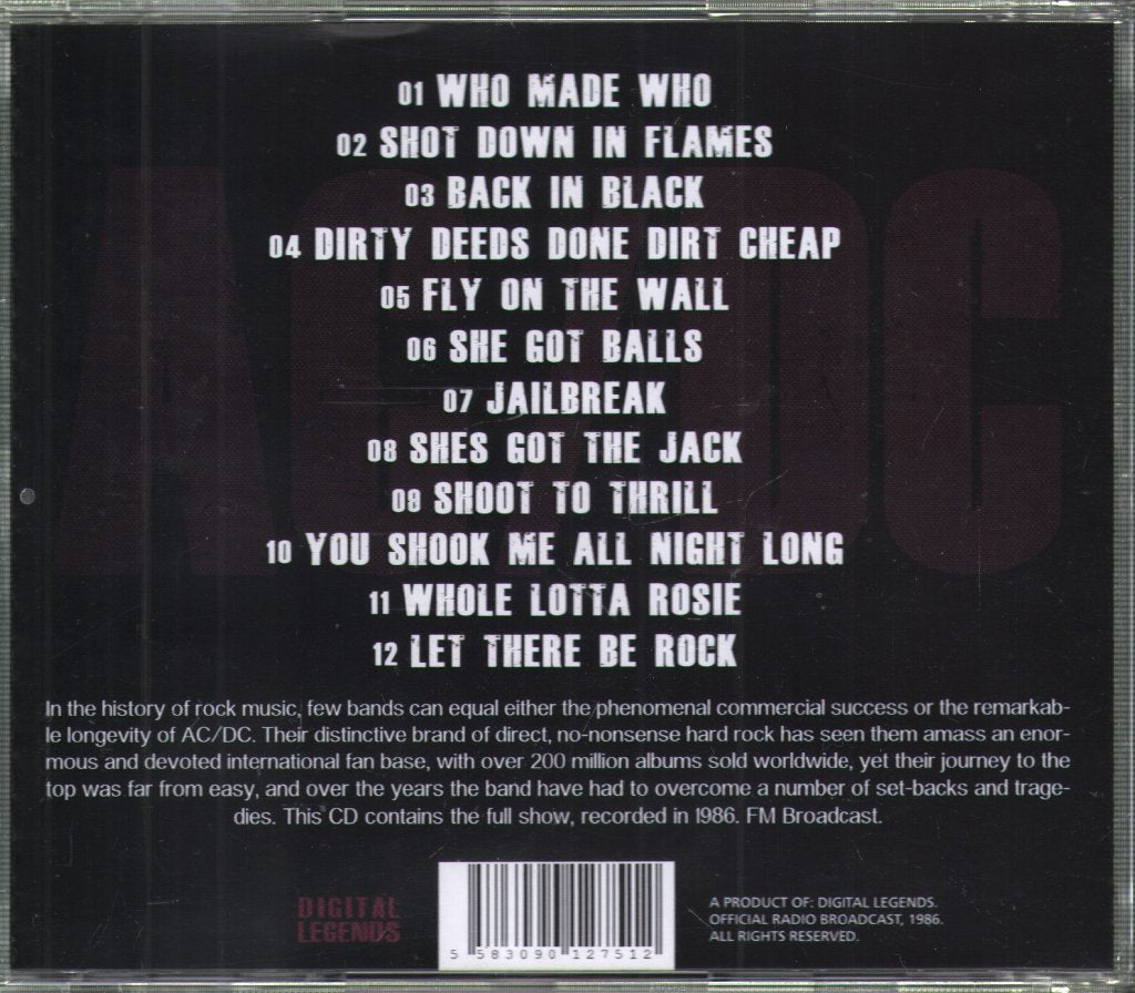 AC/DC - Live On Air 1986 - Cd