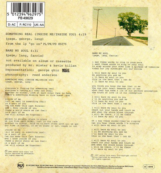 Mr Mister - Something Real (Inside Me / Inside You) - 7 Inch