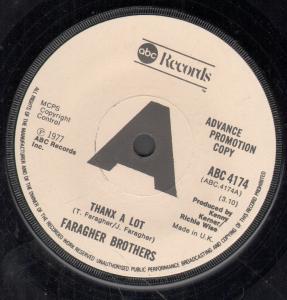 Faragher Brothers - Thanx A Lot - 7 Inch