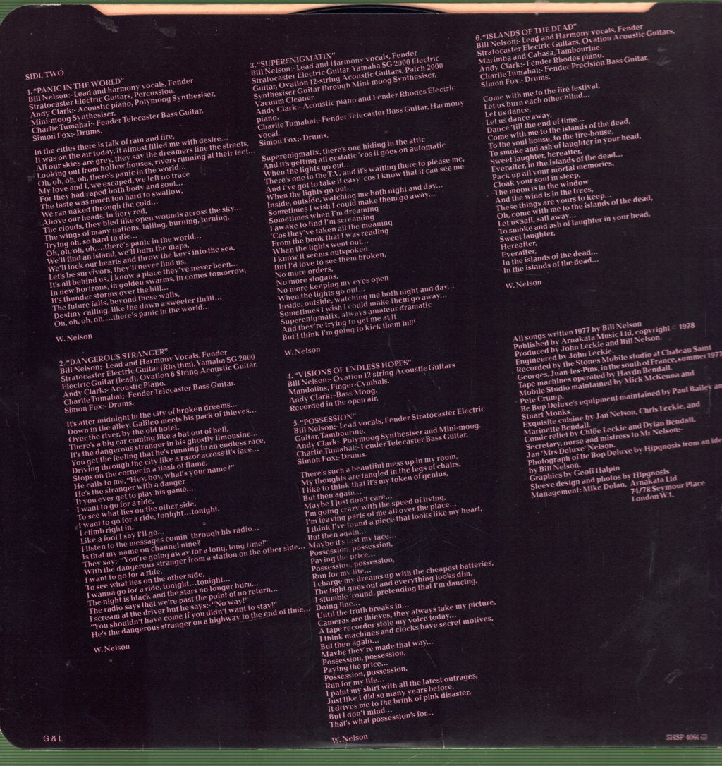 Be Bop Deluxe - Drastic Plastic - Lp