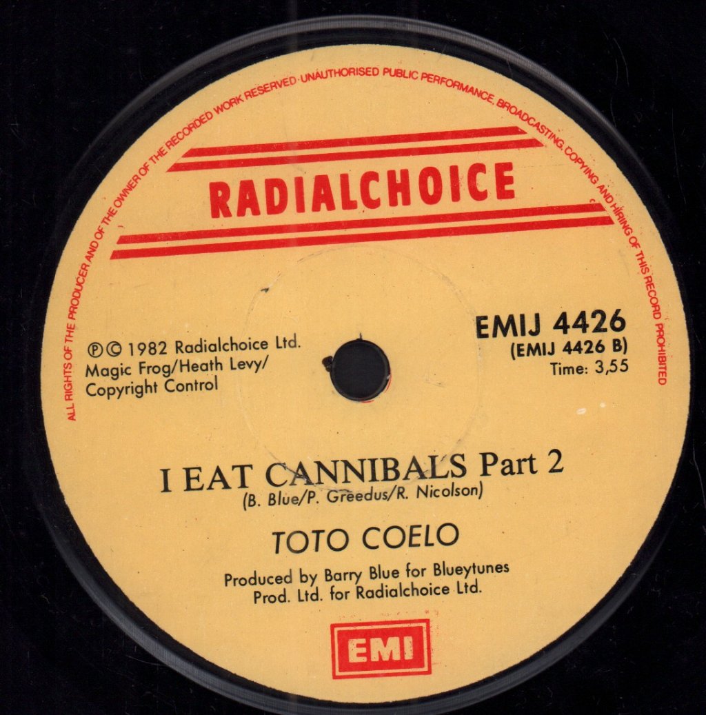 Toto Coelo - I Eat Cannibals - 7 Inch