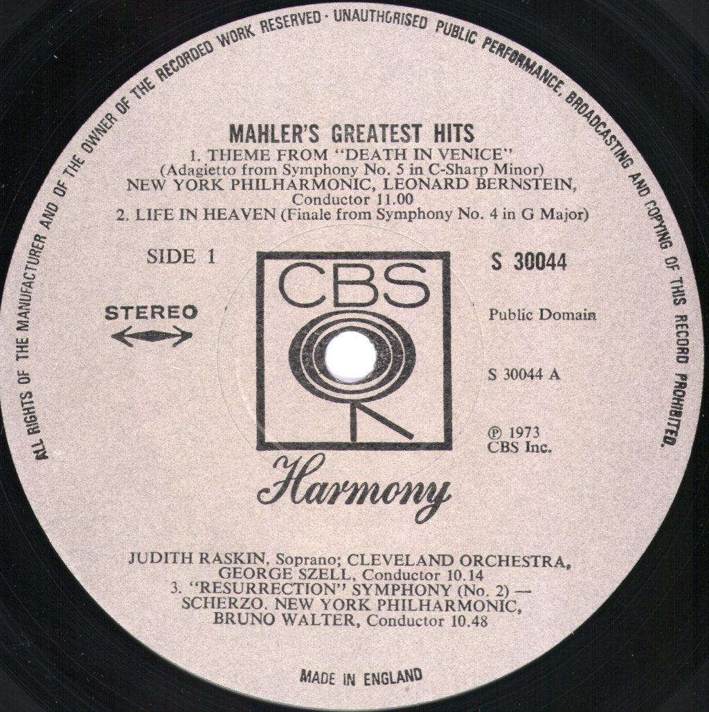 Various Artists - Mahler's Greatest Hits - Lp