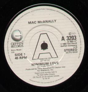 Mac Mcanally - Minimum Love - 7 Inch