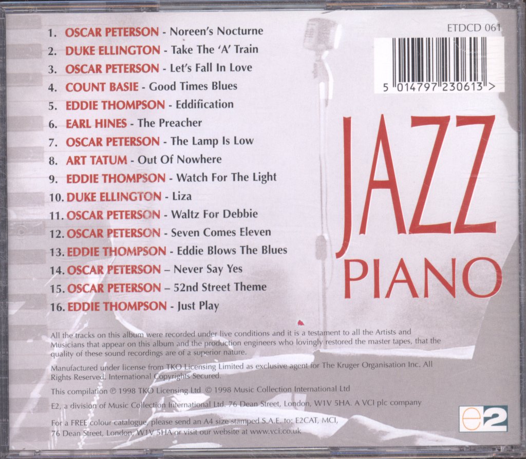 Various Artists - Jazz Piano - Cd