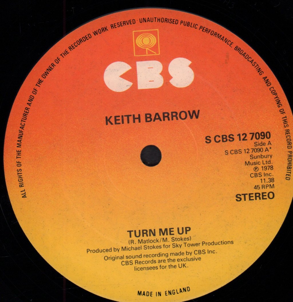 Keith Barrow - Turn Me Up - 12 Inch