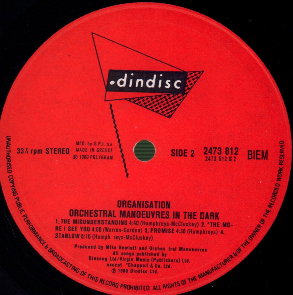 Orchestral Manoeuvres In The Dark - Organisation - Lp