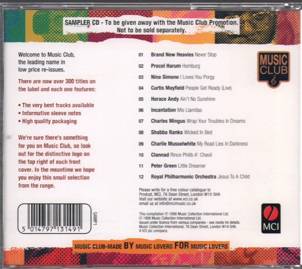 Various Artists - A Taste Of Music Club 12 Mouth Watering Tracks - Cd