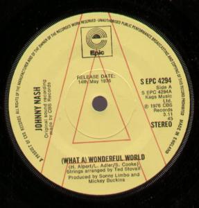 Johnny Nash - Wonderful World - 7 Inch