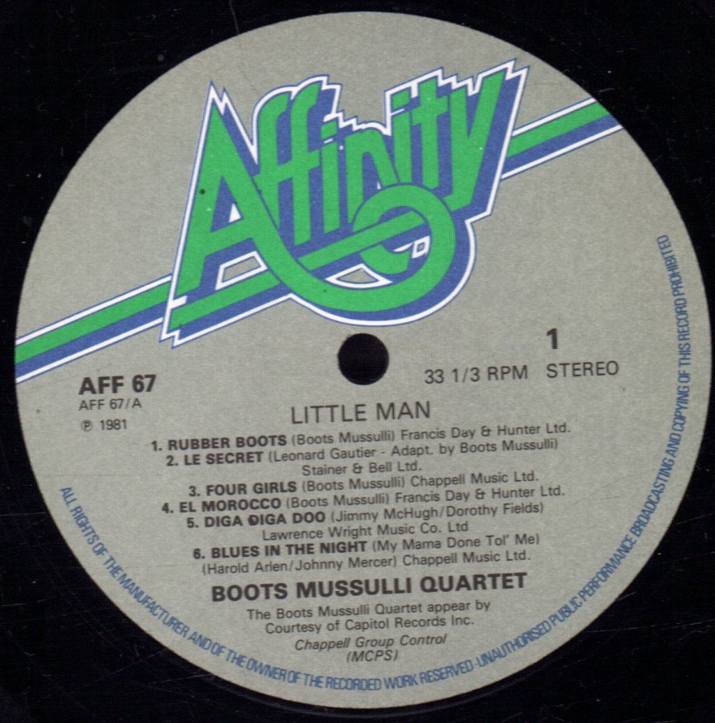 Boots Mussulli Quartet - Little Man - Lp