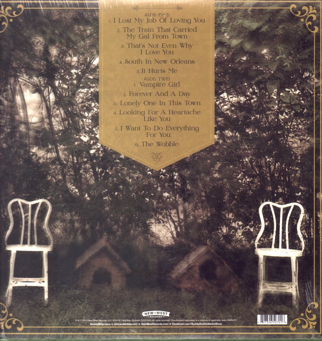 Buddy Miller And Jim Lauderdale - Buddy And Jim - Lp