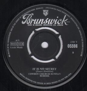 Cowboy Church Sunday School - It Is No Secret - 7 Inch