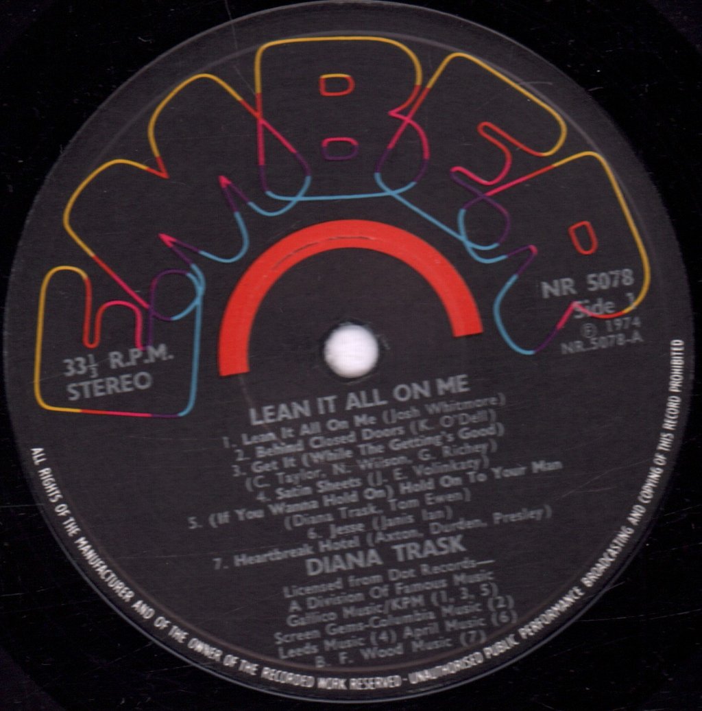 Diana Trask - Lean It All On Me - Lp