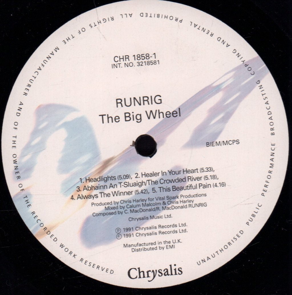 Runrig - Big Wheel - Lp