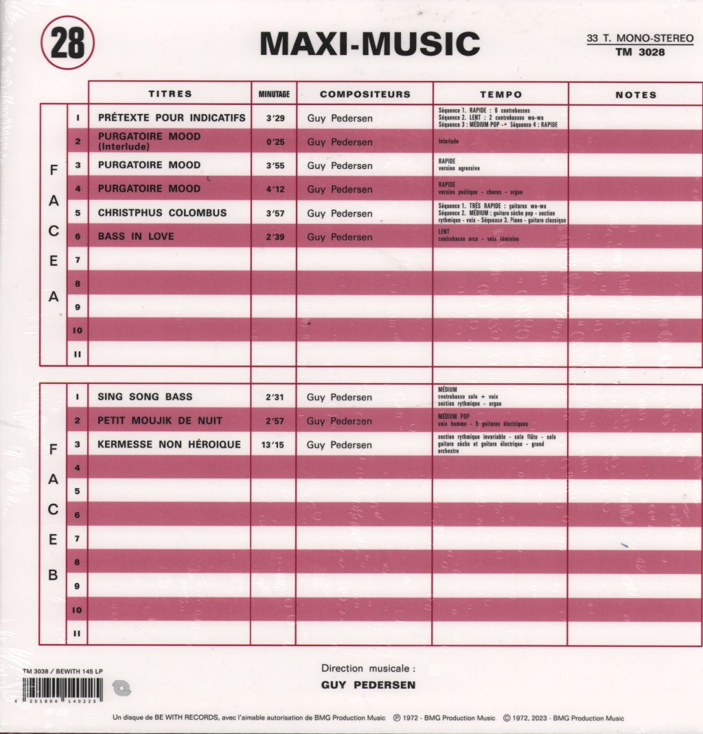Guy Pedersen - Maxi-Music - Lp