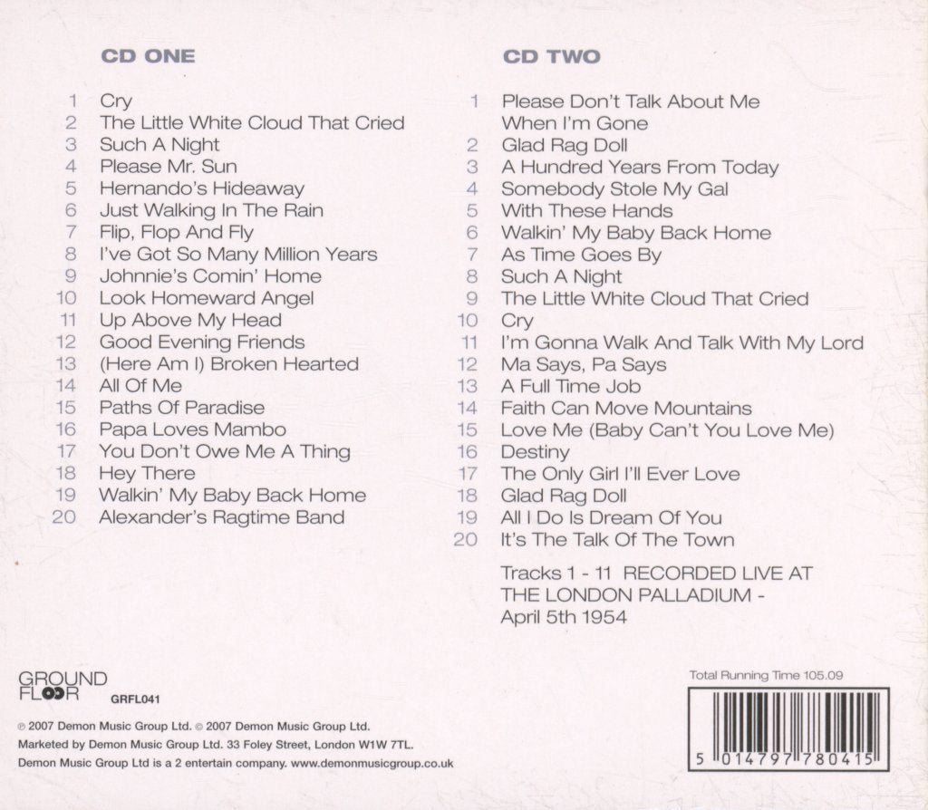 Johnnie Ray - Cry - Cd Set