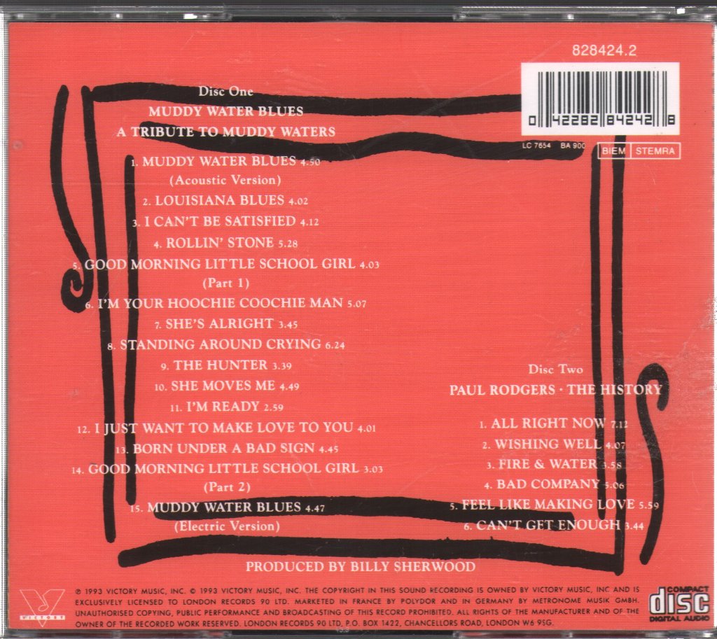 Paul Rodgers - Muddy Water Blues (A Tribute To Muddy Waters) - Double Cd