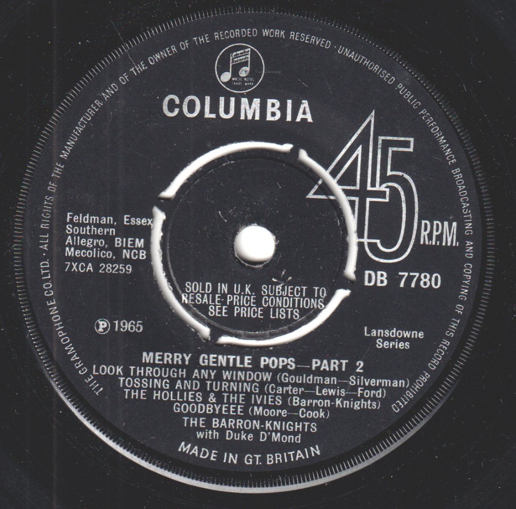 Barron Knights - Merry Gentle Pops - 7 Inch