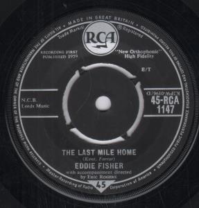 Eddie Fisher - Last Mile Home - 7 Inch