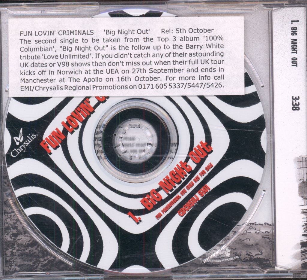 Fun Lovin' Criminals - Big Night Out - Cd