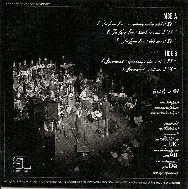 Bluba Lu - To Love You. Nevermind - Cd