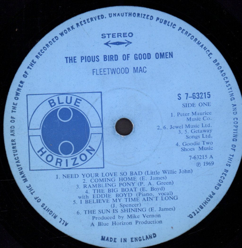 Fleetwood Mac - Pious Bird Of Good Omen - Lp