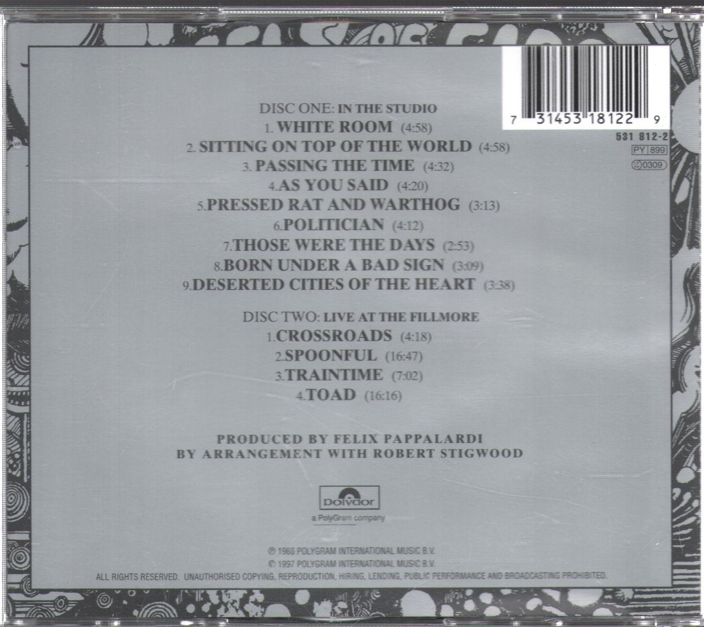 Cream - Wheels Of Fire - Double Cd