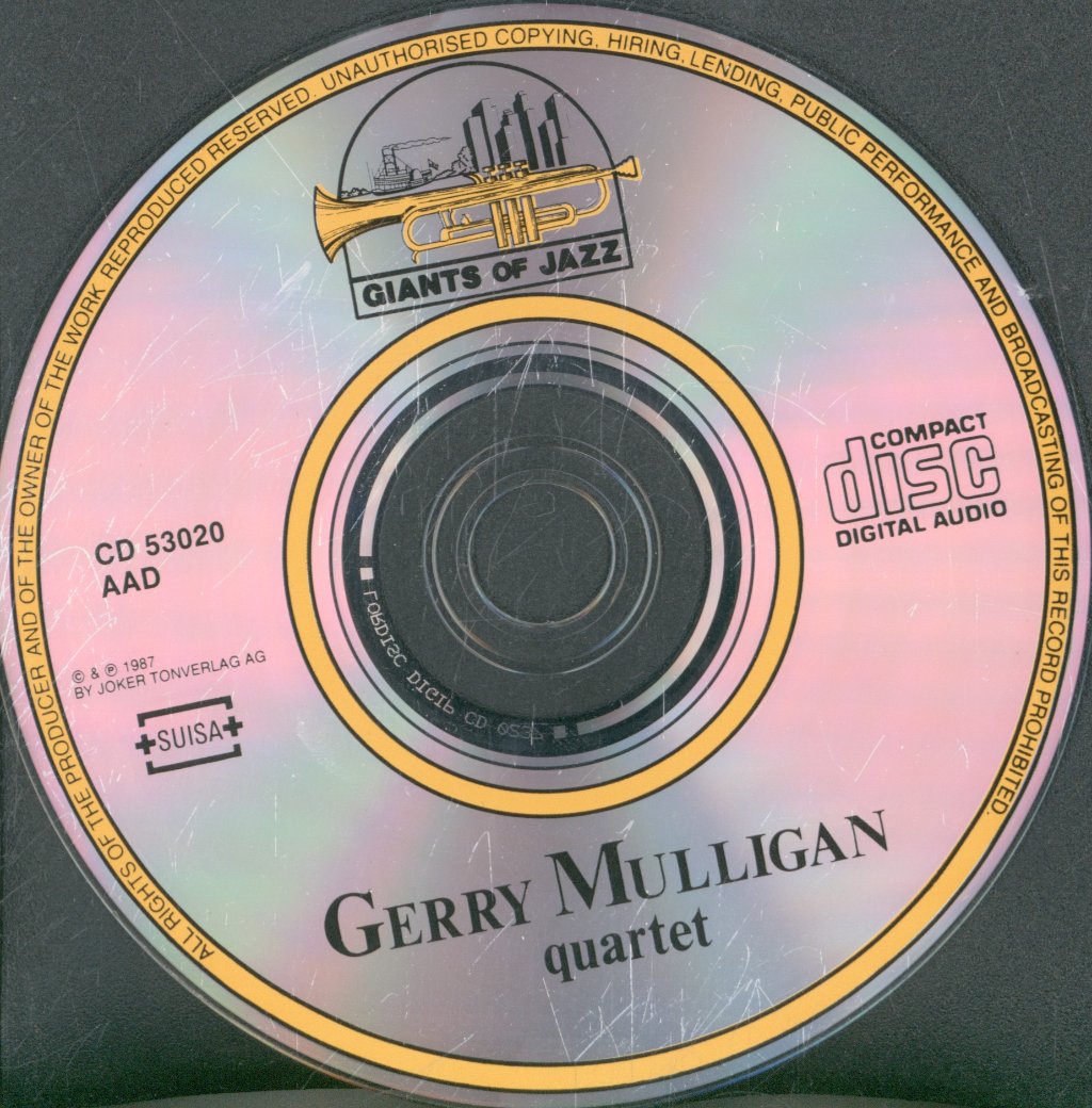 Gerry Mulligan Quartet - Paris, Salle Pleyel, June 1, 1954 - Cd