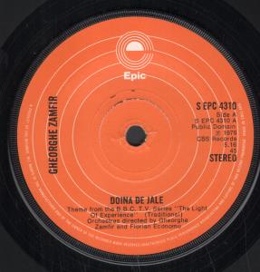 Gheorghe Zamfir - Light Of Experience (Doina De Jale) - 7 Inch