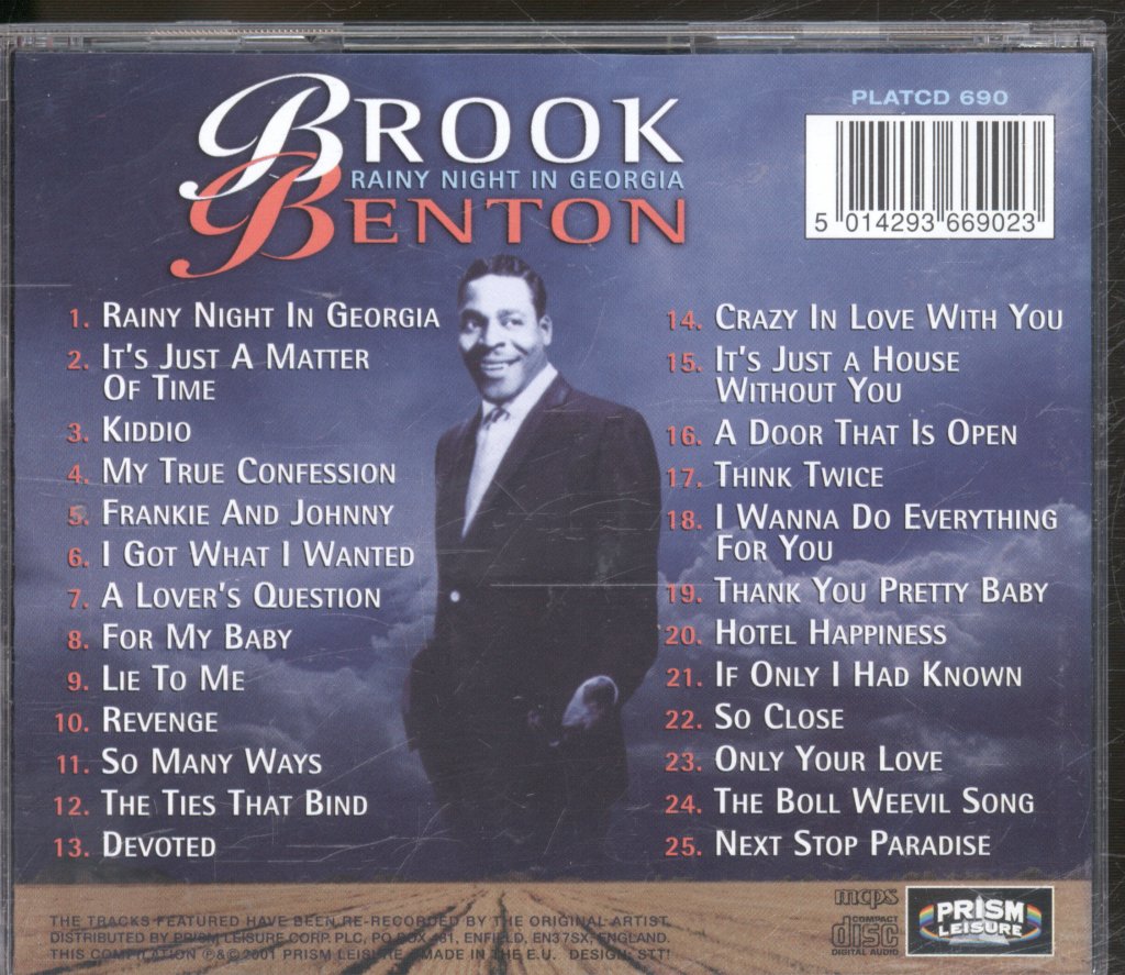 Brook Benton - Rainy Night In Georgia - Cd